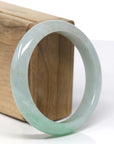 Baikalla Natural Apple-Green Jadeite Jade "Half Round" Bangle (58.75 mm)