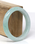 Baikalla Natural Green Jadeite Jade "Half Round" Bangle Bracelet (53.77 mm)