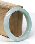Baikalla Natural Green Jadeite Jade "Half Round" Bangle Bracelet (53.77 mm)