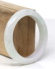 Baikalla Natural Icy Light GreenJadeite Jade Bangle (57.28mm)