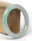Baikalla Natural Green Jade Jadeite "Traditional Round" Bangle Bracelet (57.1mm)
