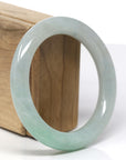 Baikalla Natural Green Jade Jadeite "Traditional Round" Bangle Bracelet (57.1mm)