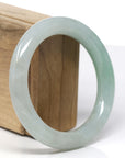 Baikalla Natural Green Jade Jadeite "Traditional Round" Bangle Bracelet (57.1mm)
