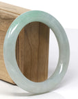 Baikalla Natural Green Jade Jadeite "Traditional Round" Bangle Bracelet (57.1mm)