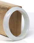 Baikalla Natural Icy Light Green Jadeite Jade Bangle Bracelet (57.48 mm)