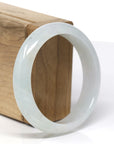 Baikalla Natural Icy Light Green Jadeite Jade Bangle Bracelet (57.48 mm)