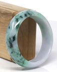 Baikalla Natural Light Lavender & Forest Green Jadeite Jade Bangle (58.5mm)