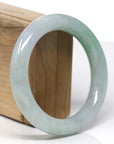 Baikalla Natural Green Jadeite Jade "Traditional Round" Bangle Bracelet (57mm)