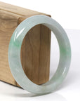 Baikalla Natural Green Jadeite Jade Bangle Bracelet (56.37mm)