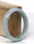 Baikalla Natural Blue-Green Jadeite Jade Bangle Bracelet (57.41 mm)