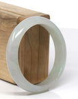 Baikalla Natural Icy Light Green Jadeite Jade Bangle Bracelet (56.56mm)