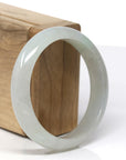 Baikalla Natural Icy Light Green Jadeite Jade Bangle Bracelet (56.56mm)