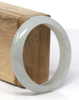 Baikalla Natural Icy Light Green Jadeite Jade Bangle Bracelet (56.56mm)