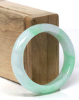 High-End Icy Vibrant Apple-Green Jadeite Jade Oval Bangle (55.1mm)