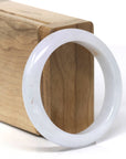 Baikalla Natural Light Lavender-Green & Sajin (Golden Dust) Jadeite Jade "Half Round" Bangle Bracelet (53.6mm)