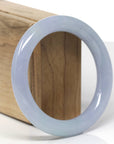 Baikalla Natural Lavender & Green Jadeite Jade "Traditional Round" Bangle Bracelet (55.9mm)