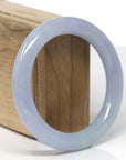 Baikalla Natural Lavender & Green Jadeite Jade "Traditional Round" Bangle Bracelet (55.9mm)