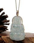 Baikalla Jewelry Jade Guanyin Pendant Necklace Copy of Baikalla 14k "Goddess of Compassion" Genuine Burmese Jadeite Jade Guanyin Necklace With Good Luck Design