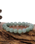 Baikalla Jewelry jade beads bracelet Natural Jadeite Jade 10 mm Round Oil Green Beads Bracelet ( 10 mm )