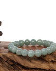 Baikalla Jewelry jade beads bracelet Natural Jadeite Jade 10 mm Round Oil Green Beads Bracelet ( 10 mm )