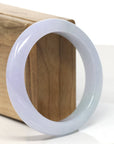 Baikalla Natural Icy Lavender & Green Jadeite Jade Bangle Bracelet (56.8 mm)