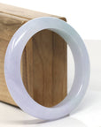 Baikalla Natural Icy Lavender & Green Jadeite Jade Bangle Bracelet (56.8 mm)