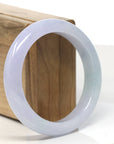 Baikalla Natural Icy Lavender & Green Jadeite Jade Bangle Bracelet (56.8 mm)