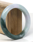 Baikalla Deep Green & Lavender Jadeite Jade Bangle Bracelet (59.4 mm)