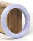 Baikalla Natural High-End Lavender Jadeite Jade Bangle Bracelet (57.9 mm)