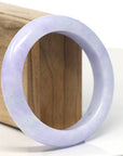 Baikalla Natural High-End Lavender Jadeite Jade Bangle Bracelet (57.9 mm)