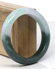 Baikalla Natural Jadeite Jade Bangle Bracelet (58 mm)