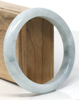 Baikalla Natural Blue-Green Jadeite Jade Bangle Bracelet (61.7 mm)