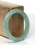 Baikalla Natural Icy Green Jadeite Jade Bangle Bracelet (51.3 mm)