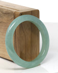 Baikalla Natural Icy Green Jadeite Jade Bangle Bracelet (51.3 mm)