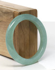 Baikalla Natural Icy Green Jadeite Jade Bangle Bracelet (51.3 mm)