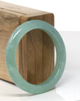 Baikalla Natural Icy Green Jadeite Jade Bangle Bracelet (51.3 mm)