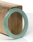 Baikalla Natural Icy Green Jadeite Jade Bangle Bracelet (51.3 mm)