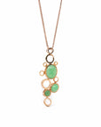 Baikalla Jewelry Gold Jadeite Necklace Copy of 18k Rose Gold Jadeite Jade Diamond Bubble Pendant Necklace