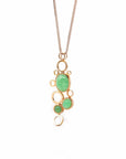 Baikalla Jewelry Gold Jadeite Necklace Copy of 18k Rose Gold Jadeite Jade Diamond Bubble Pendant Necklace