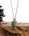 Baikalla Jewelry 18k Gold Jadeite Necklace 18k White Gold Genuine Burmese Jadeite Bamboo Pendant Necklace With Diamond