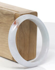 Baikalla Natural Light Lavender Green & Sajin (Golden Dust) Jadeite Jade "Half Round" Bangle Bracelet (57mm)