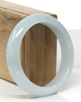 Burmese Ice Jadeite Jade Bangle Bracelet ( 57.4 mm )