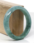Forest Green Classic Real Jadeite Jade Bangle Bracelet (58.92mm)