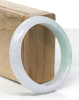 Genuine Burmese Lavender & Green Jadeite Jade Bangle Bracelet (56.93mm)