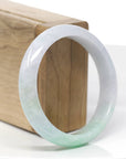 Genuine Burmese Lavender & Green Jadeite Jade Bangle Bracelet (56.93mm)