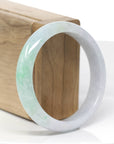 Genuine Burmese Lavender & Green Jadeite Jade Bangle Bracelet (56.93mm)
