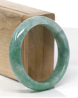 Baikalla Blue-Green Natural Jadeite Jade Bangle Bracelet (55.53mm)