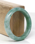 Baikalla Blue-Green Natural Jadeite Jade Bangle Bracelet (55.53mm)