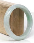 Baikalla™ "Classic Bangle" Genuine Jadeite Jade Green Bangle Bracelet (61.87mm)