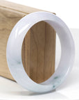 Genuine Burmese Blue green & Lavender Jadeite Jade Bangle Bracelet (58.73mm)